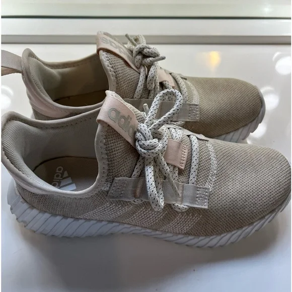 Adidas Kaptir women’s flow shoes, sneaker,7,Aluminum,Tan, Wonder Beige - Picture 5 of 11